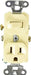 Pass & Seymour 15A Single Pole Toggle Switch/Receptacle Combination, Ivory