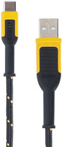 Dewalt Reinforced USB-A to USB-C Cable, 6ft