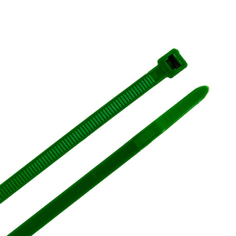 Forney Cable Ties, 8 in Green Standard Duty, 100-Pack