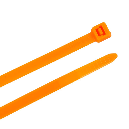 Forney Cable Ties, 8 in Orange Standard Duty, 100-Pack