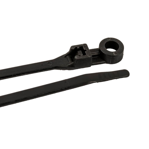 Forney Cable Ties, 15 in Black Standard Duty Screw Mounts, 100-Pack