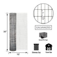 Garden Zone Garden Craft Welded Mesh Cage Wire, 30in x 10ft, 1/2in x 1in Openings