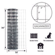 Garden Zone Garden Craft Galvanized Garden Fence, 36in x 50ft, 2in x 3in openings