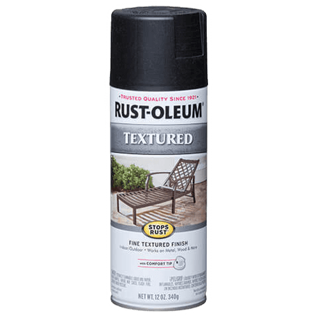 RUST-OLEUM 12 OZ Stops Rust Textured Spray Paint - Black BLACK