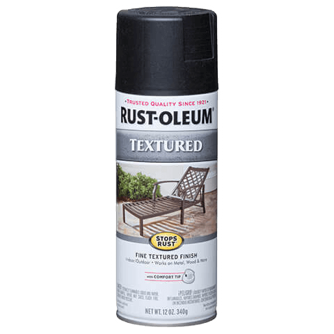 RUST-OLEUM 12 OZ Stops Rust Textured Spray Paint - Black BLACK