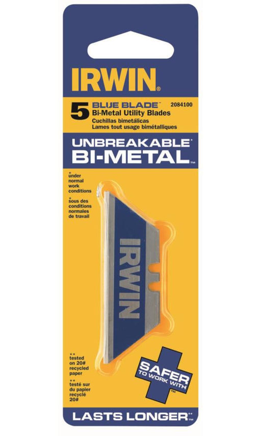 IRWIN INDUSTRIAL TOOL Bi-Metal Utility Knife Blades - 5 PACK