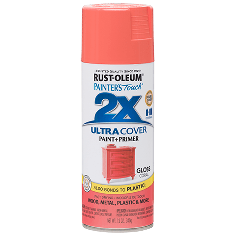RUST-OLEUM 12 OZ Painter's Touch 2X Ultra Cover Gloss Spray Paint - Gloss Coral CORAL /  / GLOSS