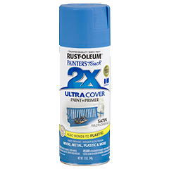 RUST-OLEUM 12 OZ Painter's Touch 2X Ultra Cover Satin Spray Paint - Satin Wildflower Blue WILDFLOWER_BLUE