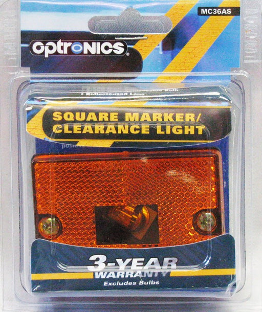 Optronics Stud-Mount Marker/Clearance Light with Reflex, Yellow AMBER