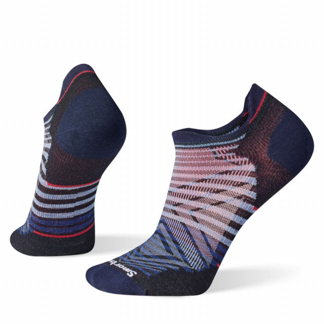 Smartwool Run Zero Cushion Low Ankle Pattern Socks Black