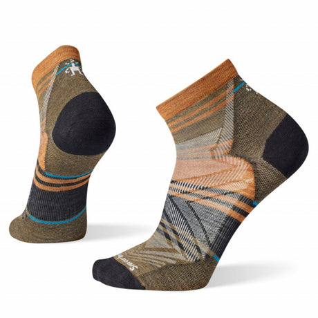 Smartwool Run Zero Cushion Ankle Pattern Socks Black