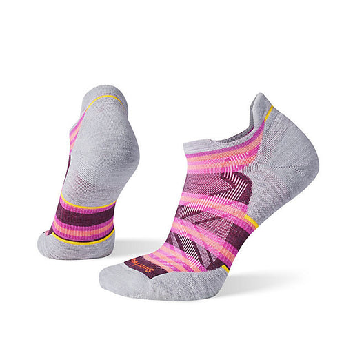 Smartwool Women's Run Targeted Cushion Stripe Low Ankle Socks Bordeaux