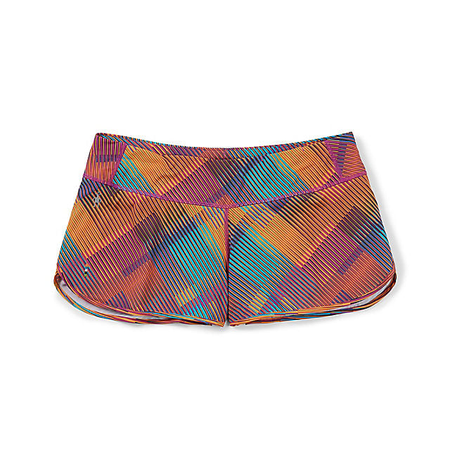 Smartwool Women's Active Lined Short Festive Fuchsia Mountain Plaid Print