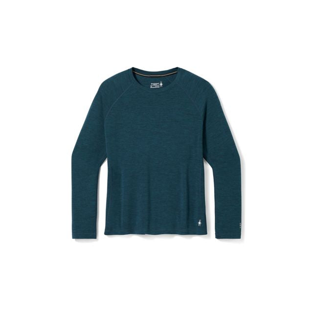 Smartwool Women's Classic Thermal Merino Base Layer Crew Plus Twilight Blue Heather