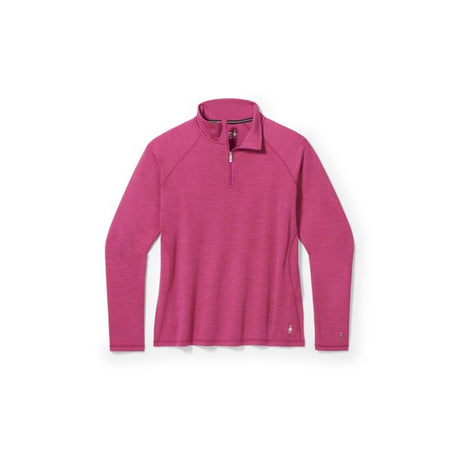 Smartwool Women's Classic Thermal Merino Base Layer 1/4 Zip Plus Festive Fuchsia Heather