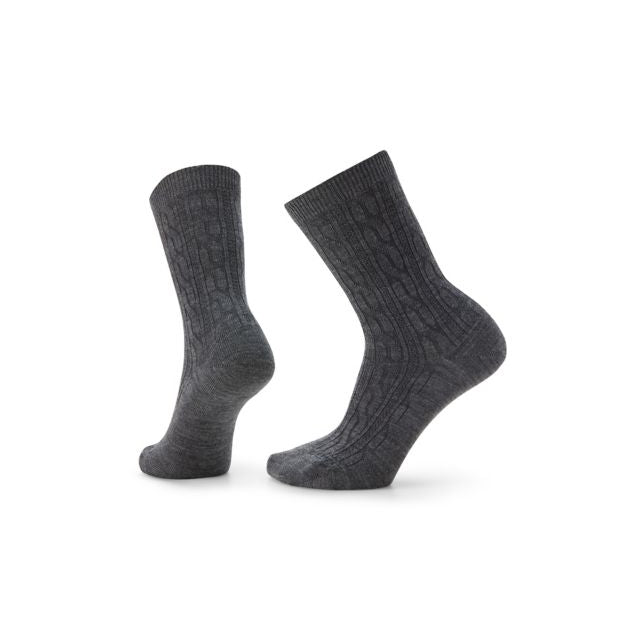 Smartwool Women's Everyday Cable Crew Socks Medium Gray