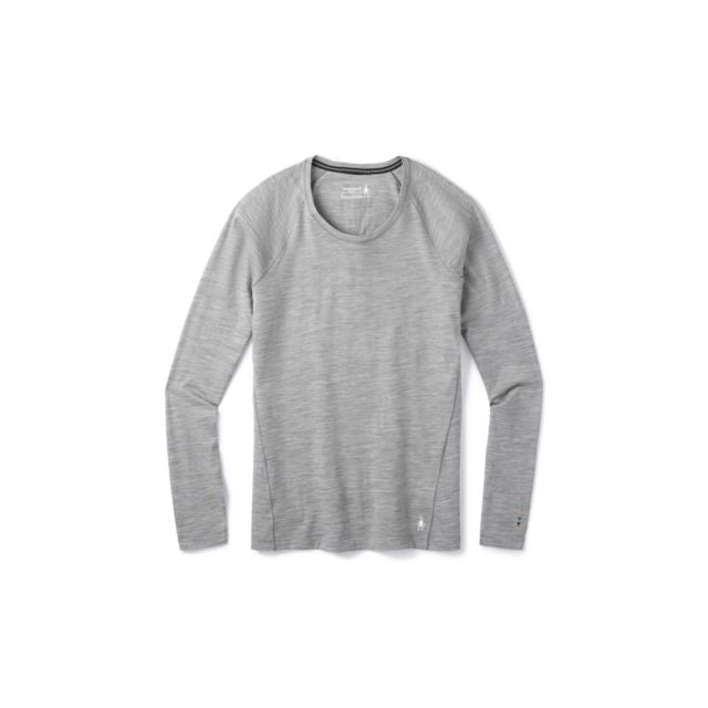 Smartwool Women's Classic All-season Merino Base Layer Long Sleeve Light Gray Heather