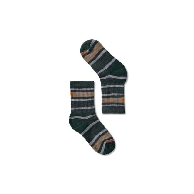 Smartwool Kids' Light Cushion Striped Crew Socks Dark age / S