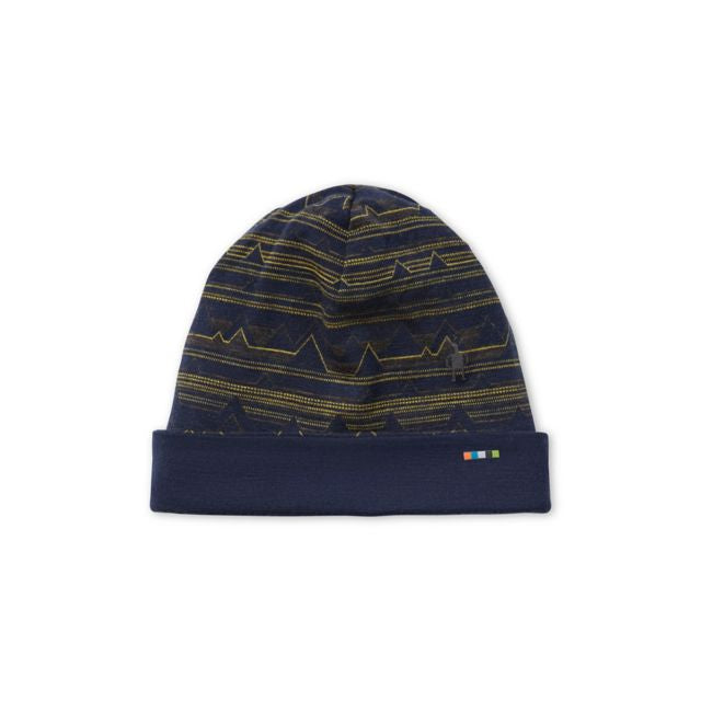 Smartwool Thermal Merino Reversible Pattern Cuffed Beanie Deep Navy Mountain Range