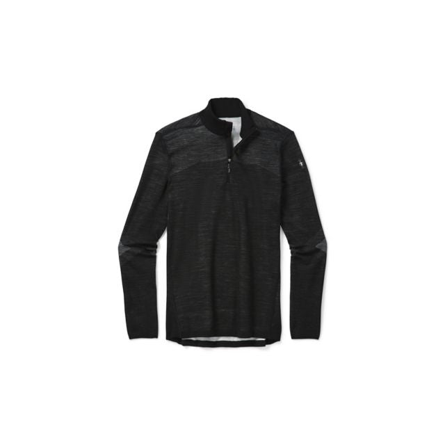 Smartwool Men's Intraknit Thermal Merino Base Layer 1/4 Zip Black-White