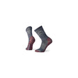 Smartwool Hike Classic Edition Light Cushion Mountain Pattern Crew Socks Deep Navy