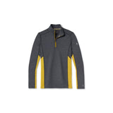 Smartwool Men's Merino Sport Long Sleeve 1/4 Zip Charcoal Heather-Golden Olive