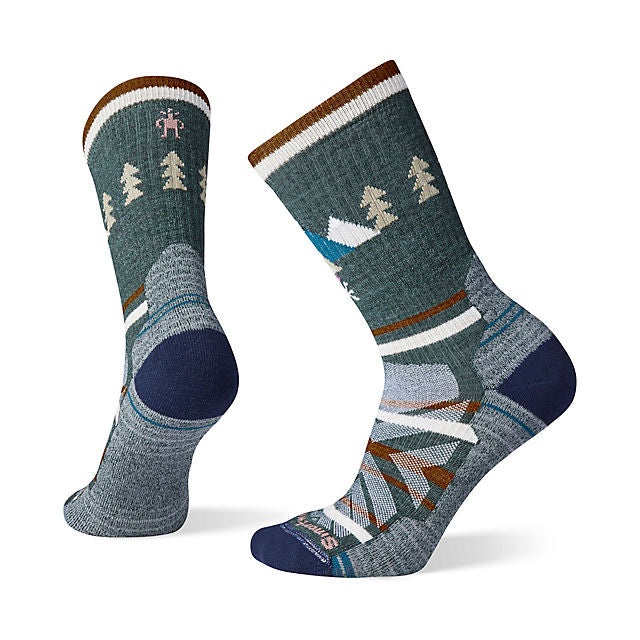 Smartwool Women's Hike Light Cushion Under the Stars Crew Socks Dark Sage