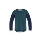Smartwool Women's Shadow Pine Colorblock Sweater Twilight Blue Heather