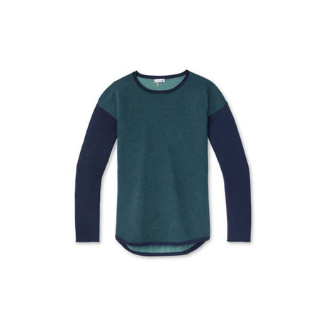 Smartwool Women's Shadow Pine Colorblock Sweater Twilight Blue Heather