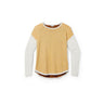 Smartwool Women's Shadow Pine Colorblock Sweater Honey Gold-Natural Donegal Marl