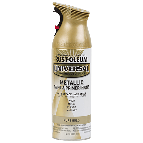 RUST-OLEUM 12 OZ Universal Metallic Spray Paint - Gold METALC_PURE_GOLD