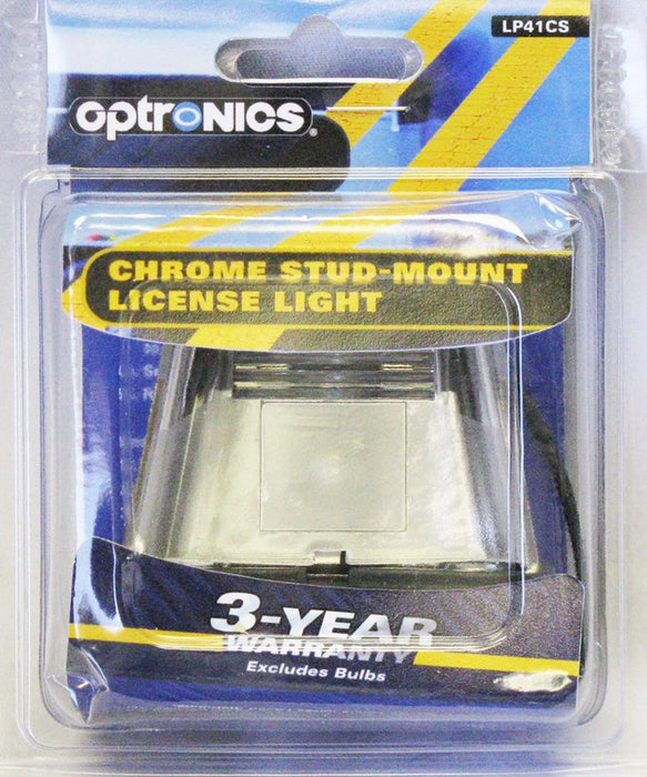 Optronics Stud-Mount License Plate Light, Chrome