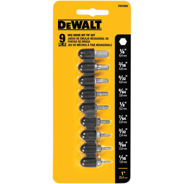 Dewalt 1 IN. Hex Bit Set (9 pc) 9PC