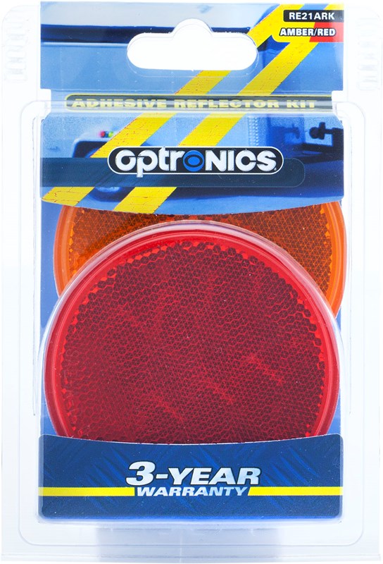 Optronics Adhesive Reflector Kit AMBER_RED