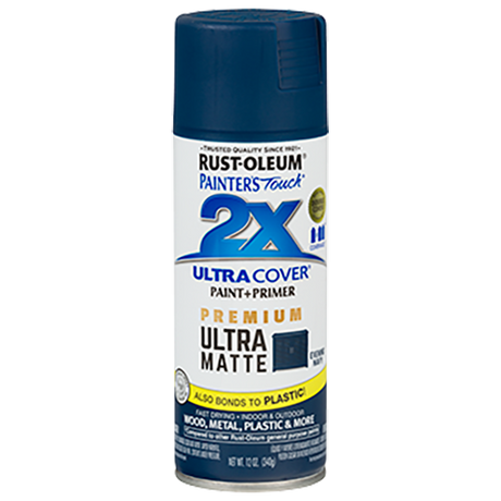 RUST-OLEUM 12 OZ Painter's Touch 2X Ultra Cover Matte Spray Paint - Matte Evening Navy EVENING_NAVY /  / MATTE