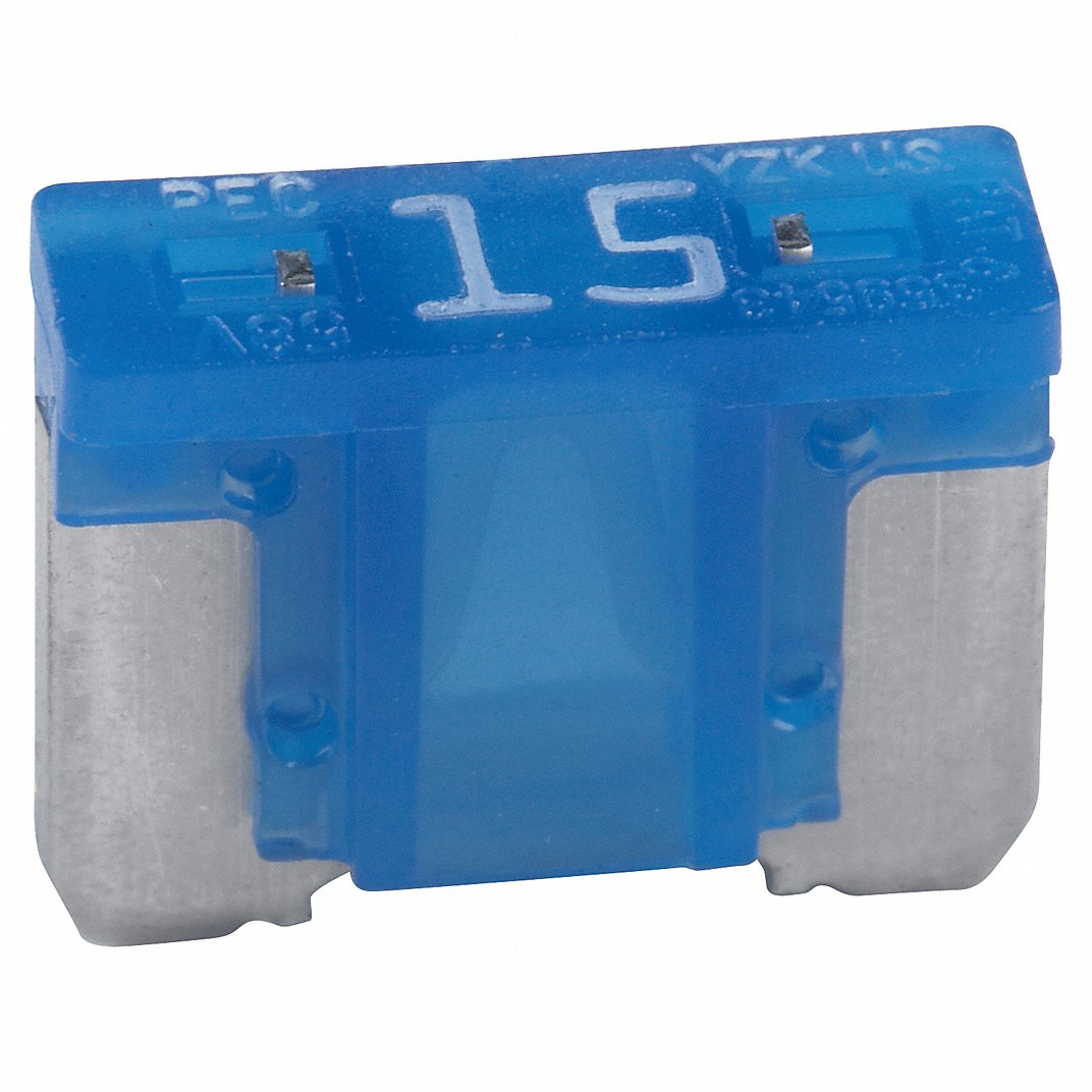 Low Profile 15 Amp Fuse, Blue, 5 pack