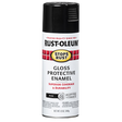 RUST-OLEUM 12 OZ Stops Rust Protective Enamel Spray Paint - Gloss Black BLACK