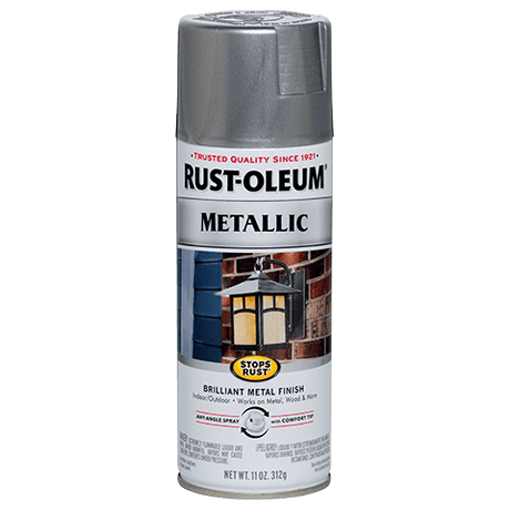 RUST-OLEUM 12 OZ Stops Rust Metallic Spray Paint - Silver SILVER