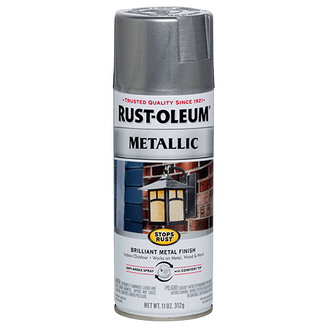 RUST-OLEUM 12 OZ Stops Rust Metallic Spray Paint - Silver SILVER