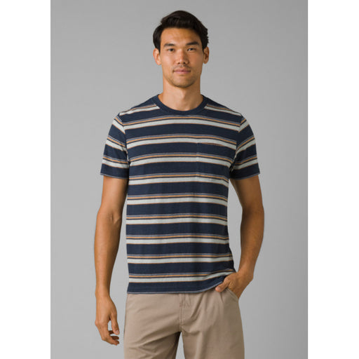 Prana Men's Cardiff Short Sleeve Pocket T-Shirt Nautical Stripe