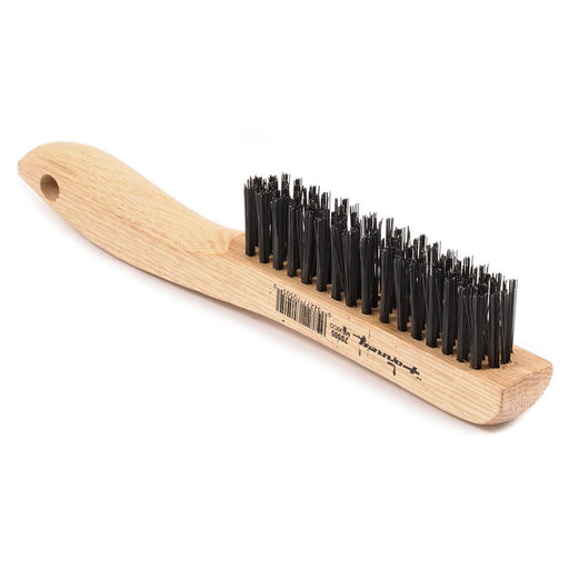 Forney Scratch Brush with Shoe Handle, Carbon Steel, 4 x 16 Rows