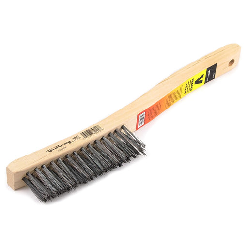 Forney Scratch Brush, V-Groove, Carbon, 3 x 19 Rows