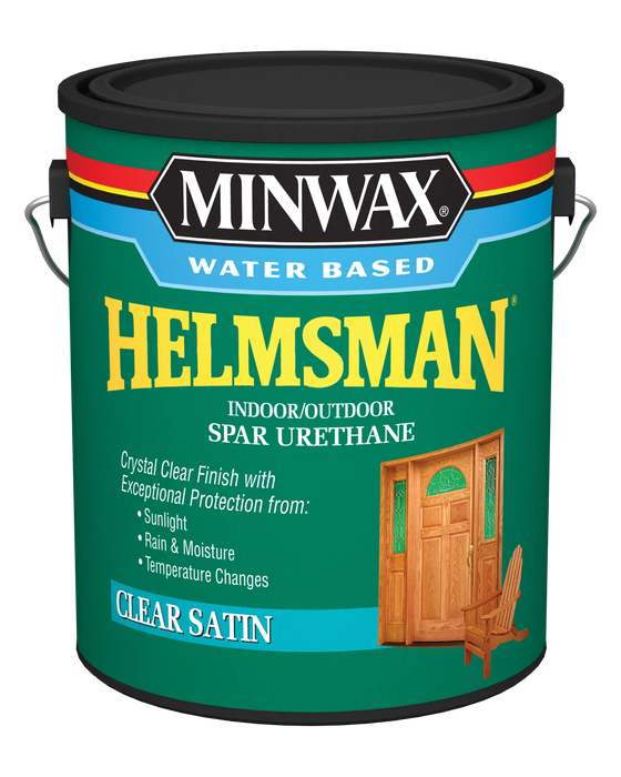 Minwax Water Based Helmsman Indoor/Outdoor Spar Urethane Finish GAL - SATIN - CLEAR CLEAER /  / SATIN
