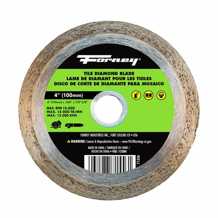 Forney Diamond Tile Cutting Blade, 4 in
