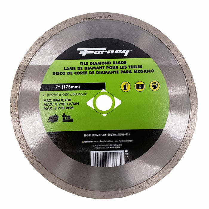 Forney Diamond Tile Cutting Blade, 7 in