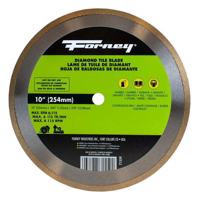 Forney Diamond Tile Cutting Blade, 10 in