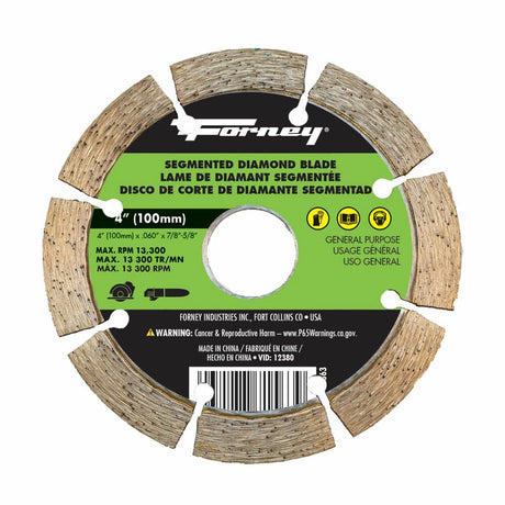 Forney Diamond Cut-Off Blade, Segmented, 4 in