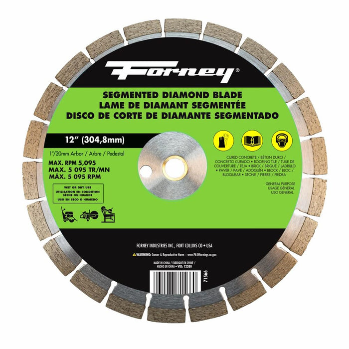 Forney Diamond High Speed Contractor Blade, 12 in