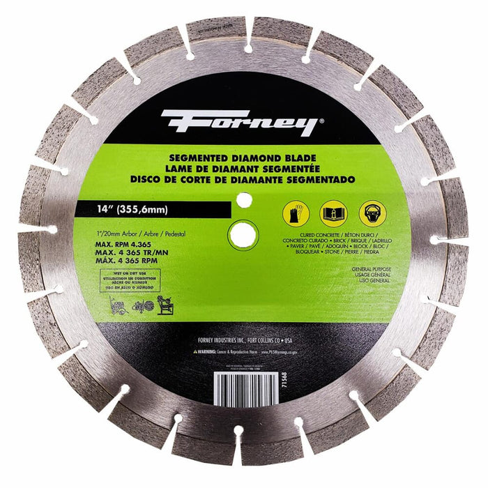 Forney Diamond High Speed Contractor Blade, 14 in