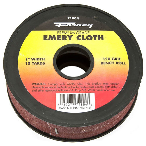 Forney Emery Cloth Bench Roll, 120 Grit / 120GRIT